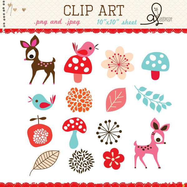 Clip art cute deer
