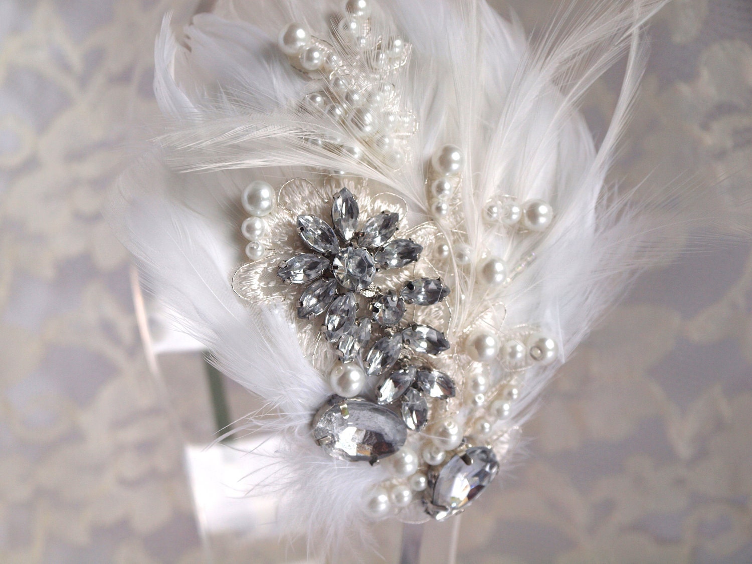 wedding, bridal comb, Lady Grace silver