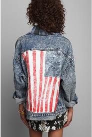 American Flag Jean Jacket