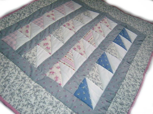Spring flowers baby quilt