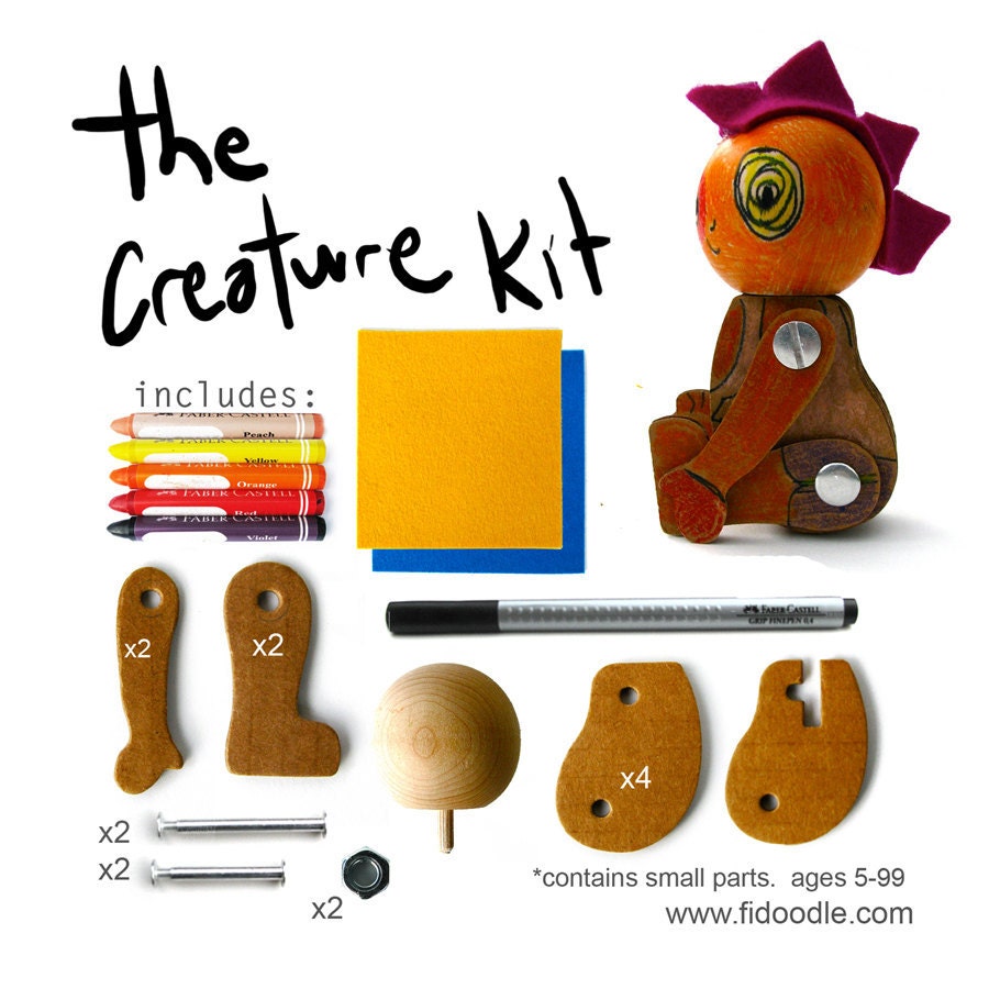 DIY kit -Creature - Red/Purple- craft kit